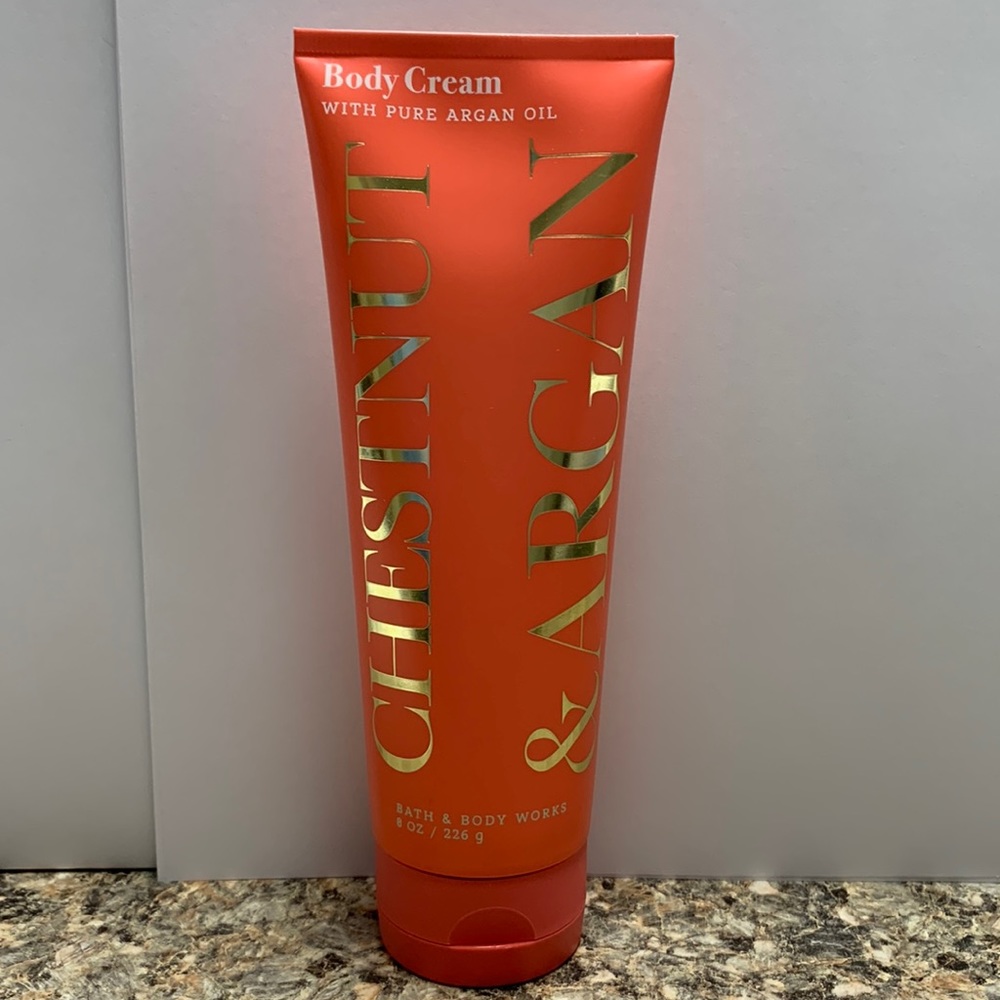 Discontinued Bath & Body Works “Chestnut & Argan” Body Cream 8oz Brand New